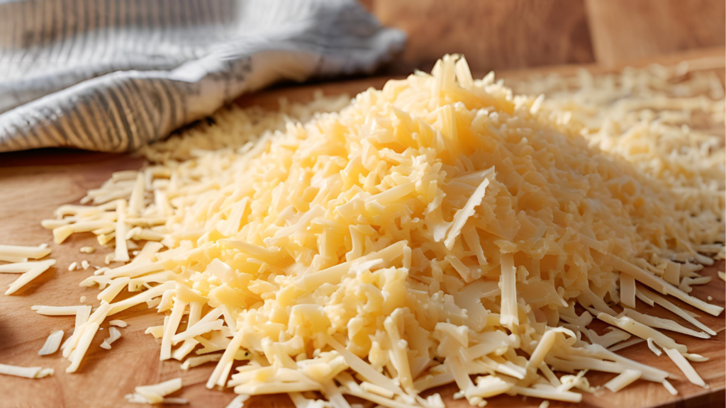 a pile of shredded cheese
