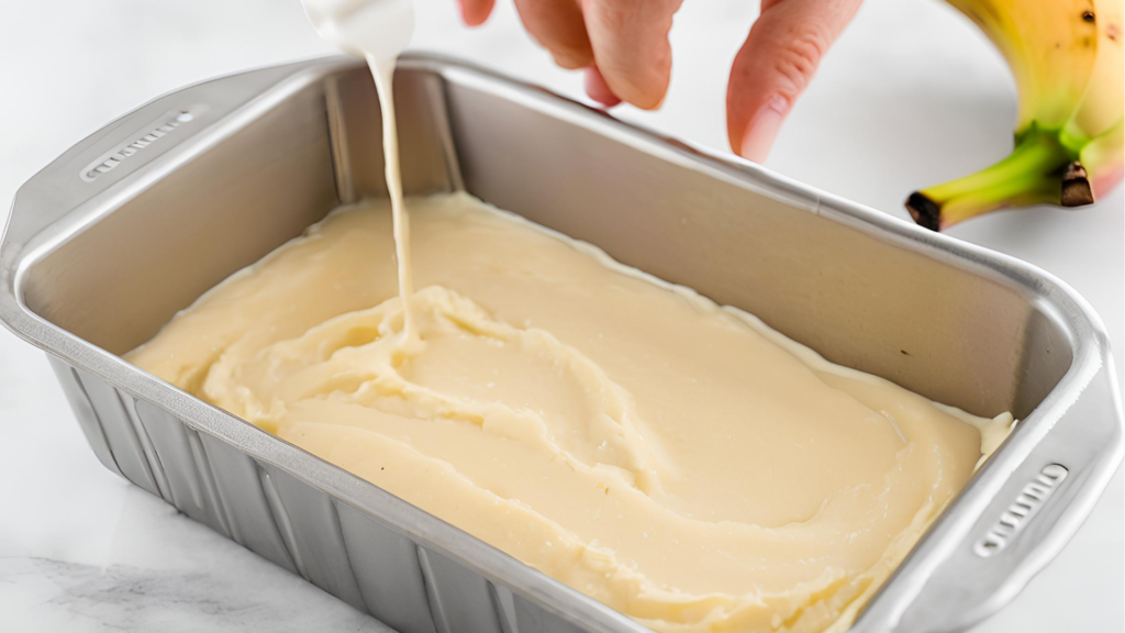 a person pouring liquid into a pan of food